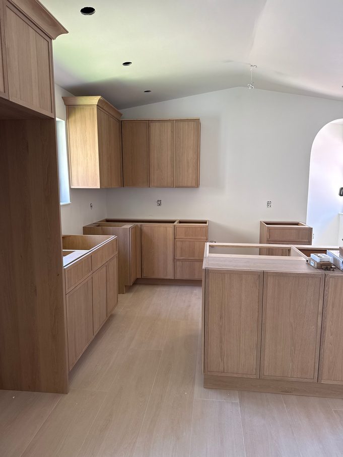 Kitchen cabinets in progress